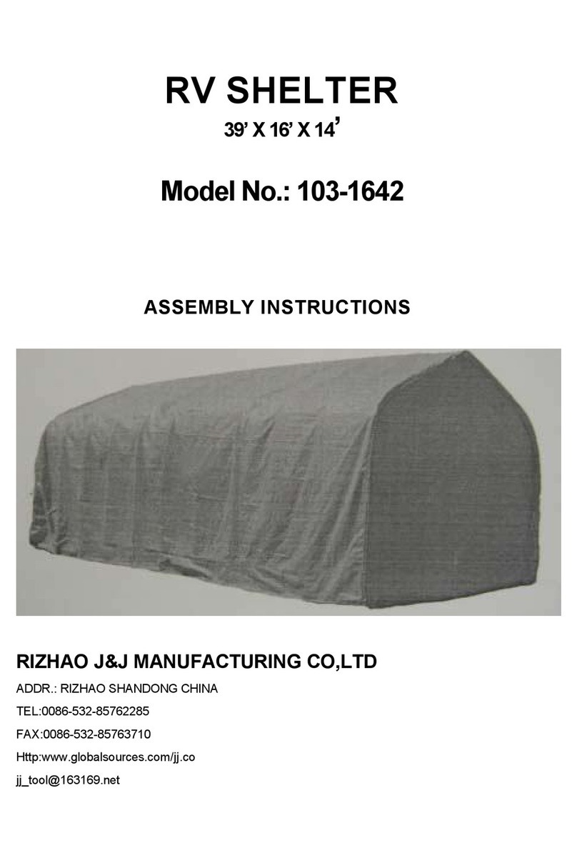 RIZHAO J&J RV SHELTER 103-1642 Assembly instructions