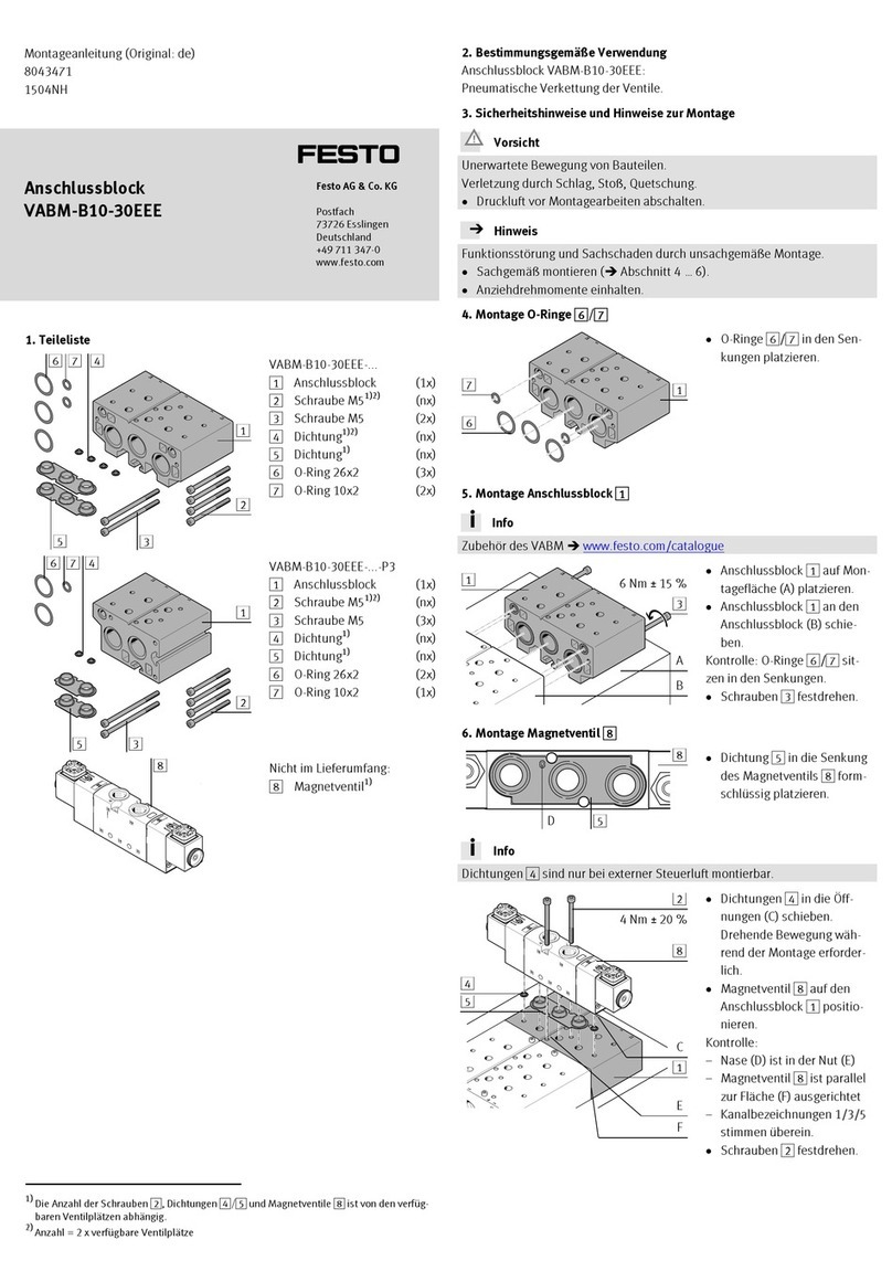 Festo VABM-B10-30EEE Assembly instructions