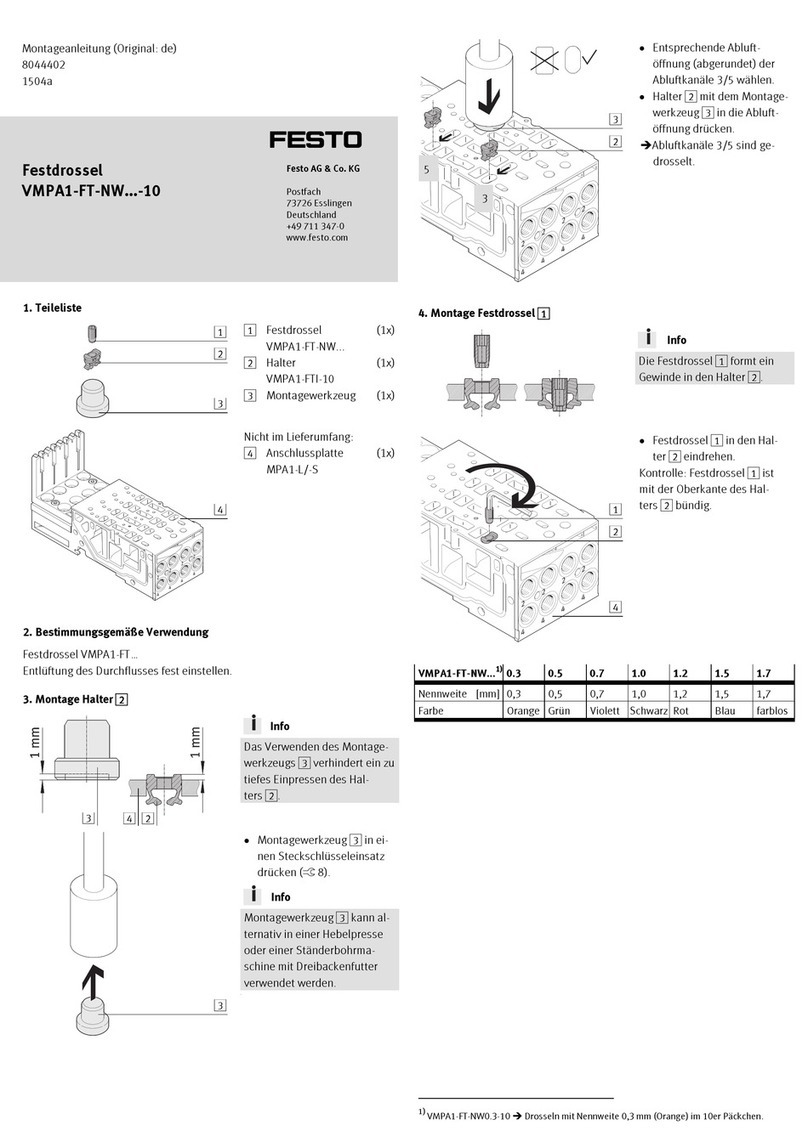 Festo VMPA1-FT-NW 10 Series User manual