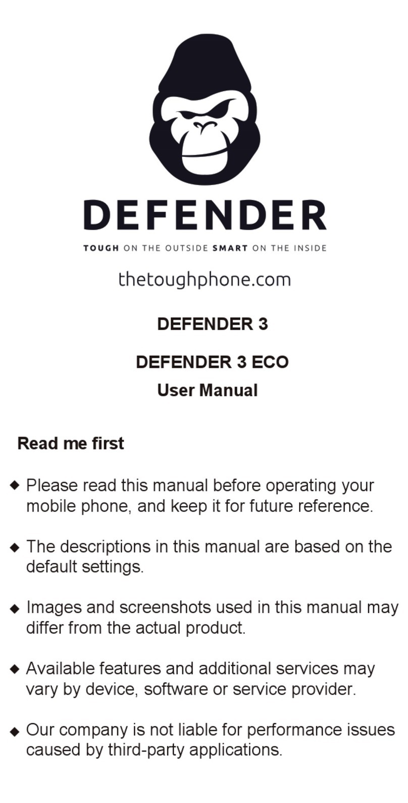 Defender SENTINEL 3 user manual