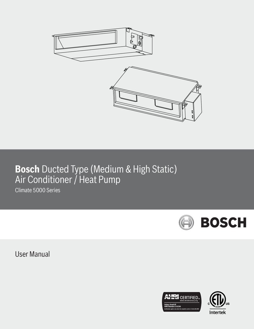 Bosch Climate 5000 Series User manual Bosch Climate 5000 Series User manual