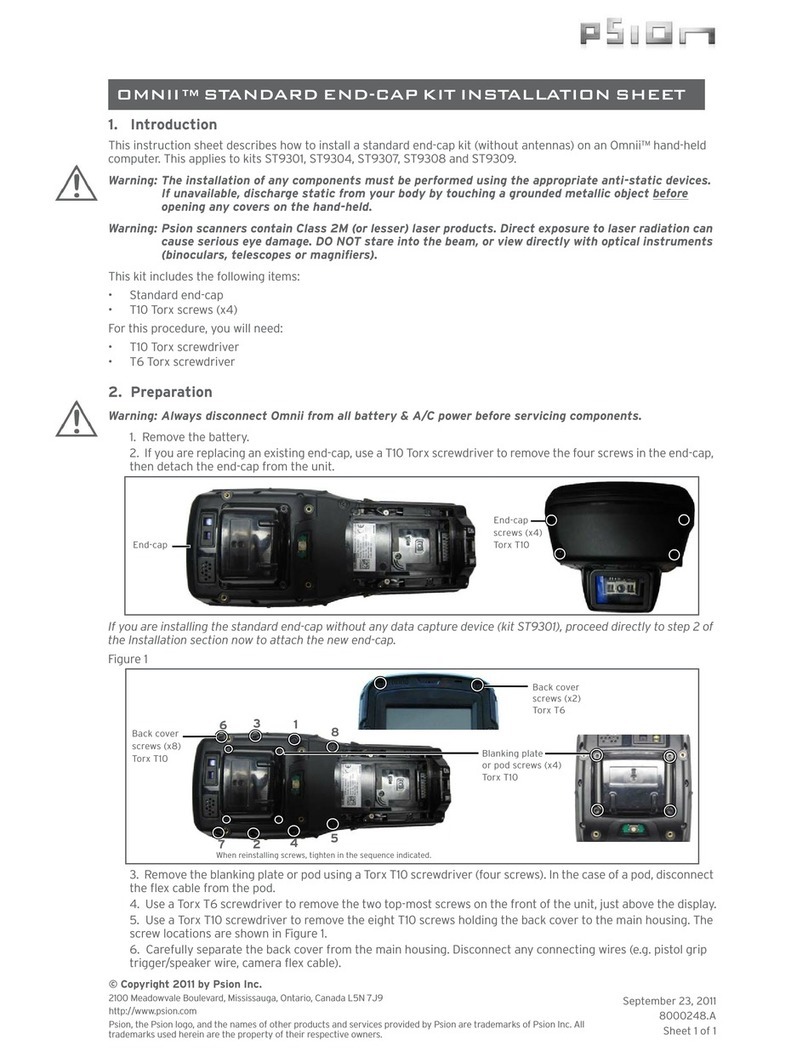 Psion OMNII ST9301 Installation sheet