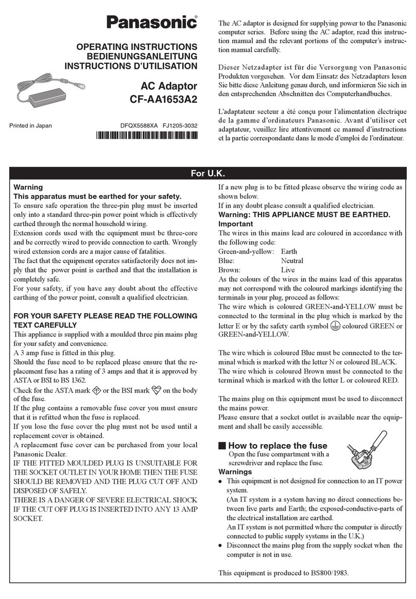 Panasonic CF-AA1653A2 operating instructions