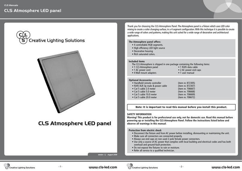 Creative Lighting Solutions CLS Atmosphere LED panel manual
