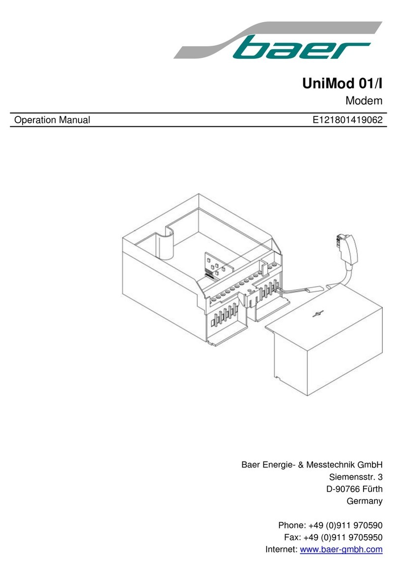 Baer UniMod 01/I Operation manual