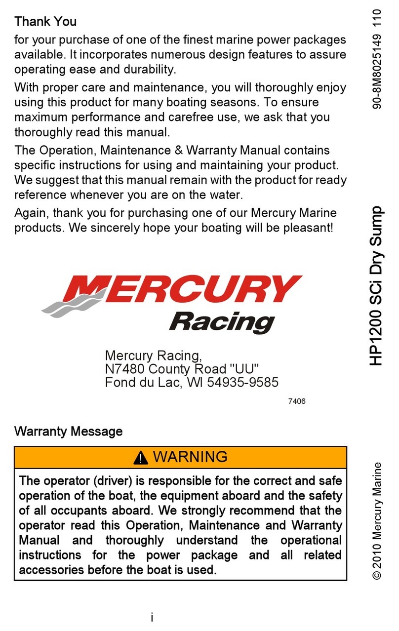 Mercury Racing HP1200 SCi Dry Sump manual