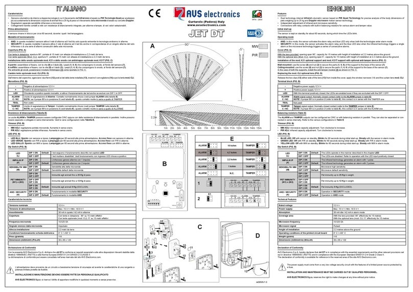 AVS Electronics JET DT User manual AVS Electronics JET DT User manual