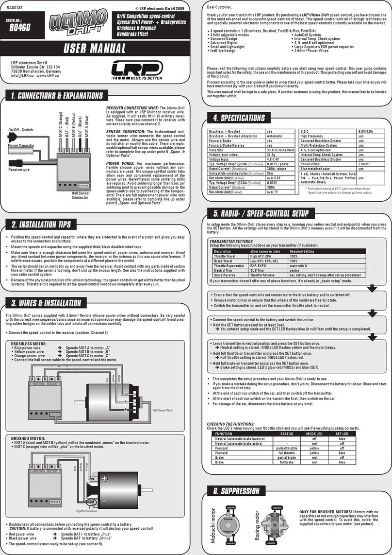 LRP ULTIMO DRIFT user manual