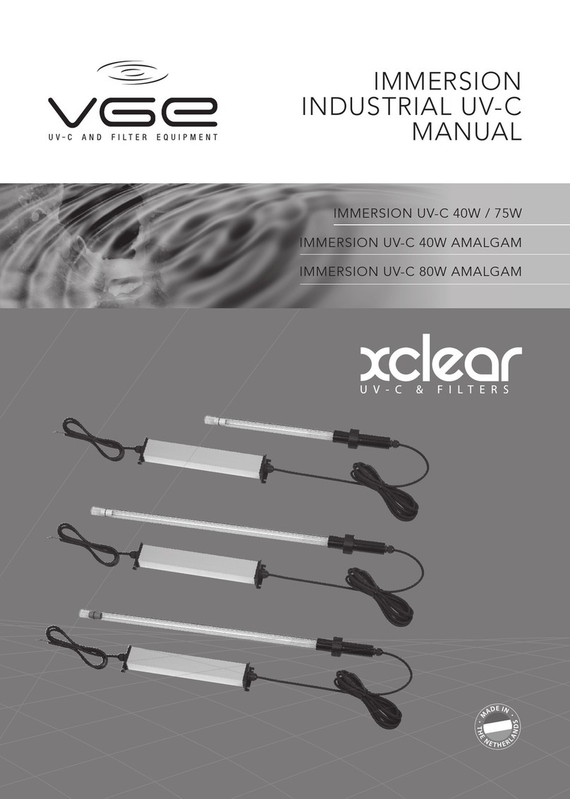 VGE Xclear IMMERSION UV-C 40W AMALGAM manual