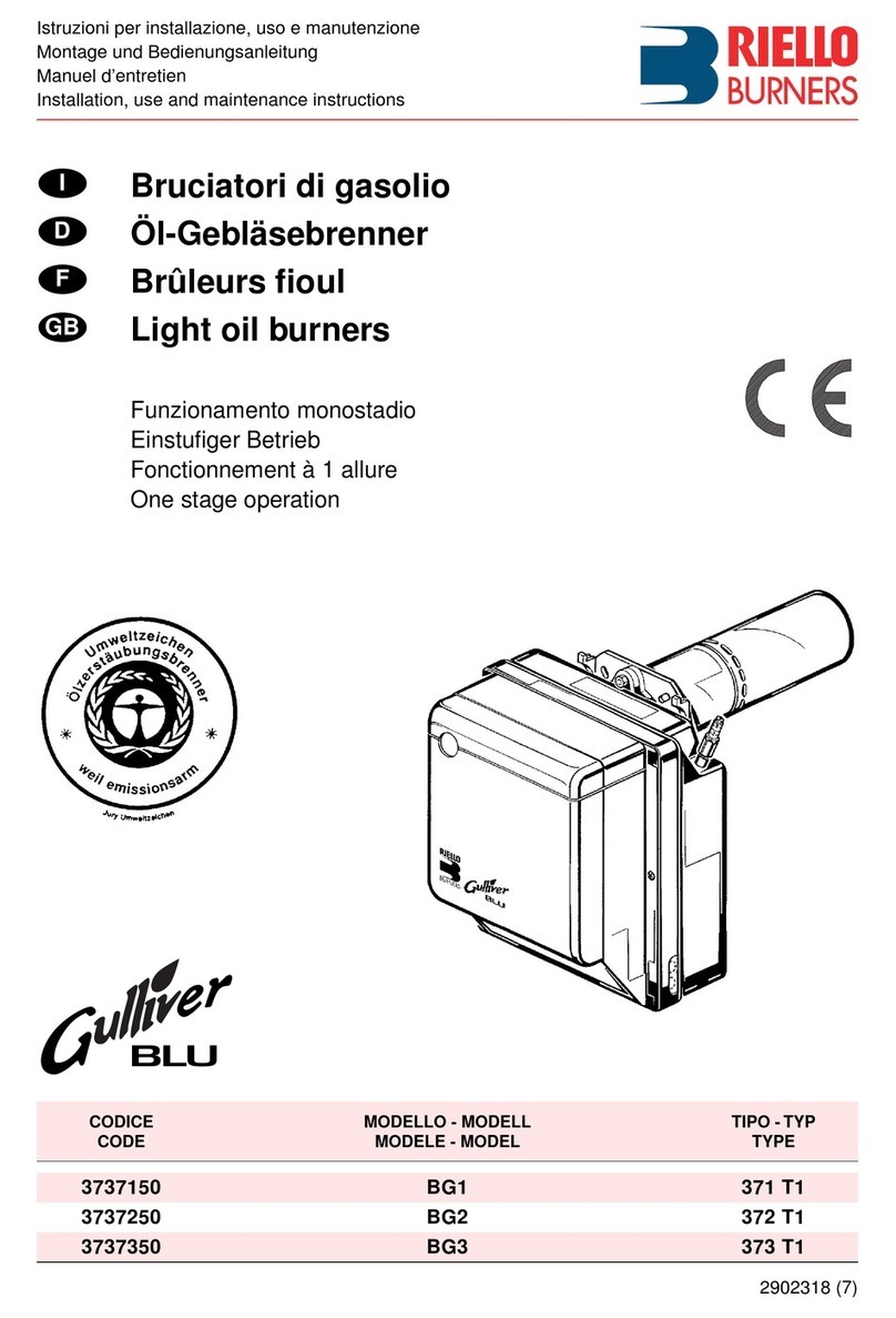 Riello Burners Gulliver BLU BG1 Quick start guide