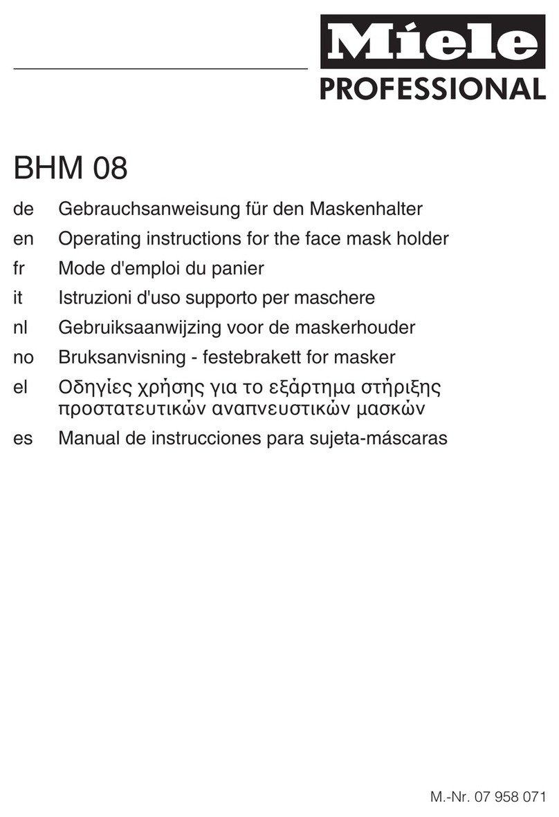 Miele professional BHM 08 operating instructions