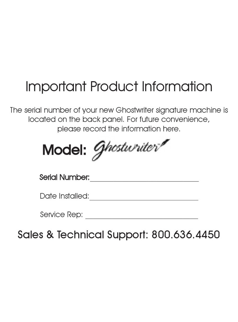 Automated Signature Technology Ghostwriter manual