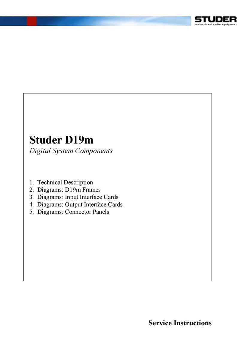 Studer D19m Operating instructions