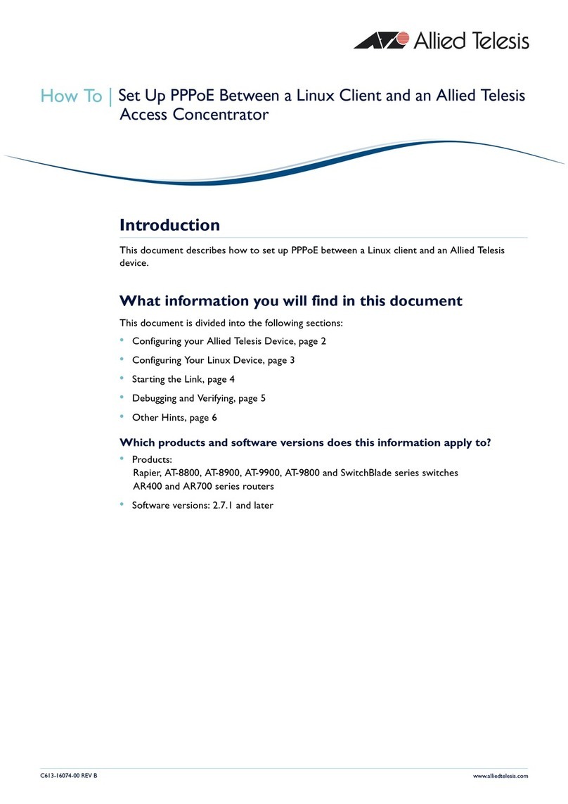 Allied Telesis Rapier Series Installation and user guide