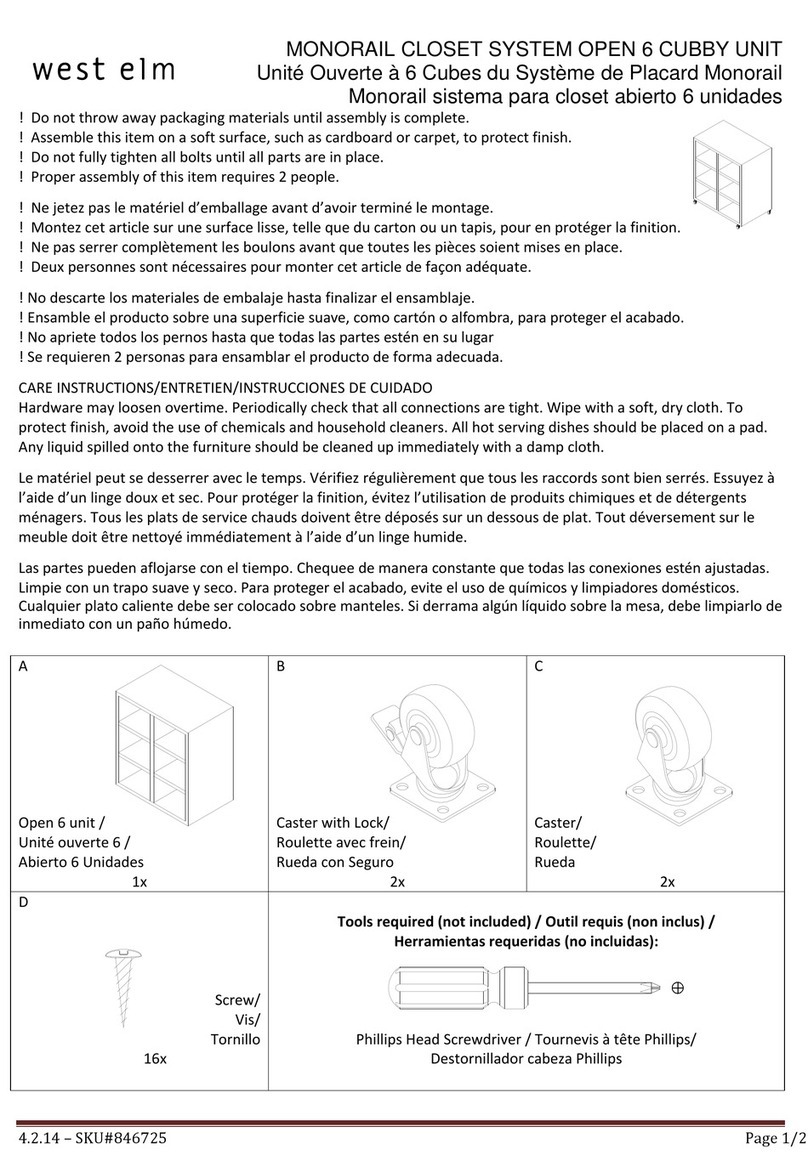 West Elm 846725 User manual West Elm 846725 User manual