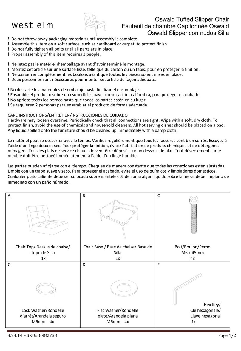 West Elm Oswald 8982738 User manual West Elm Oswald 8982738 User manual