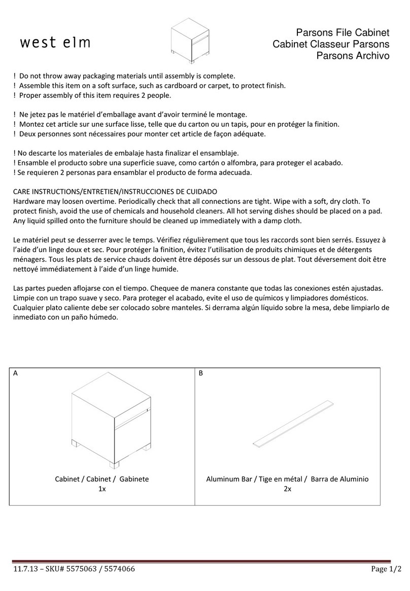 West Elm Parsons 5575063 User manual West Elm Parsons 5575063 User manual