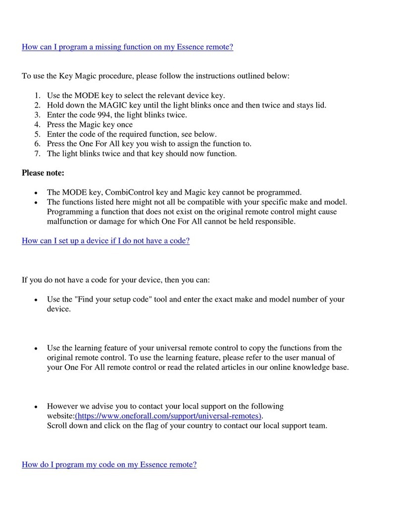 One Forall Essence 4 User manual