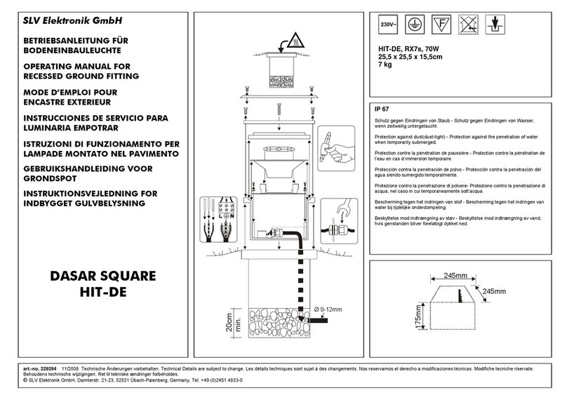 SLV Elektronik DASAR SQUARE HIT-DE operating manual