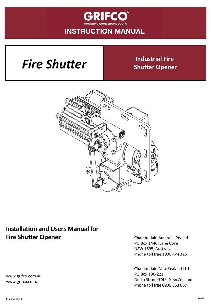 Grifco Fire Shutter User manual