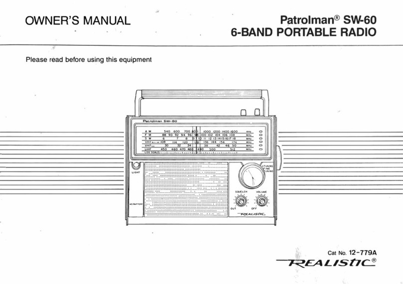 Realistic Patrolman SW-60 owner's manual