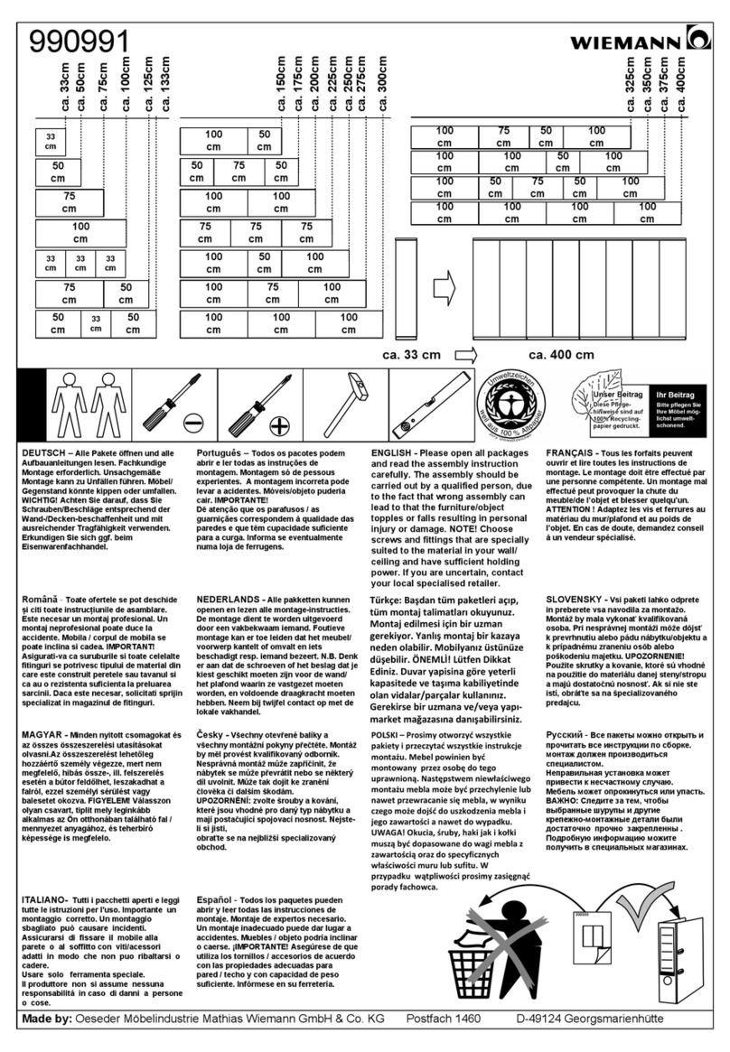 WIEMANN 990991 manual