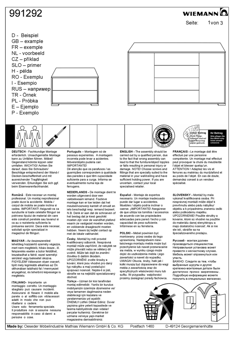 WIEMANN 991292 User manual
