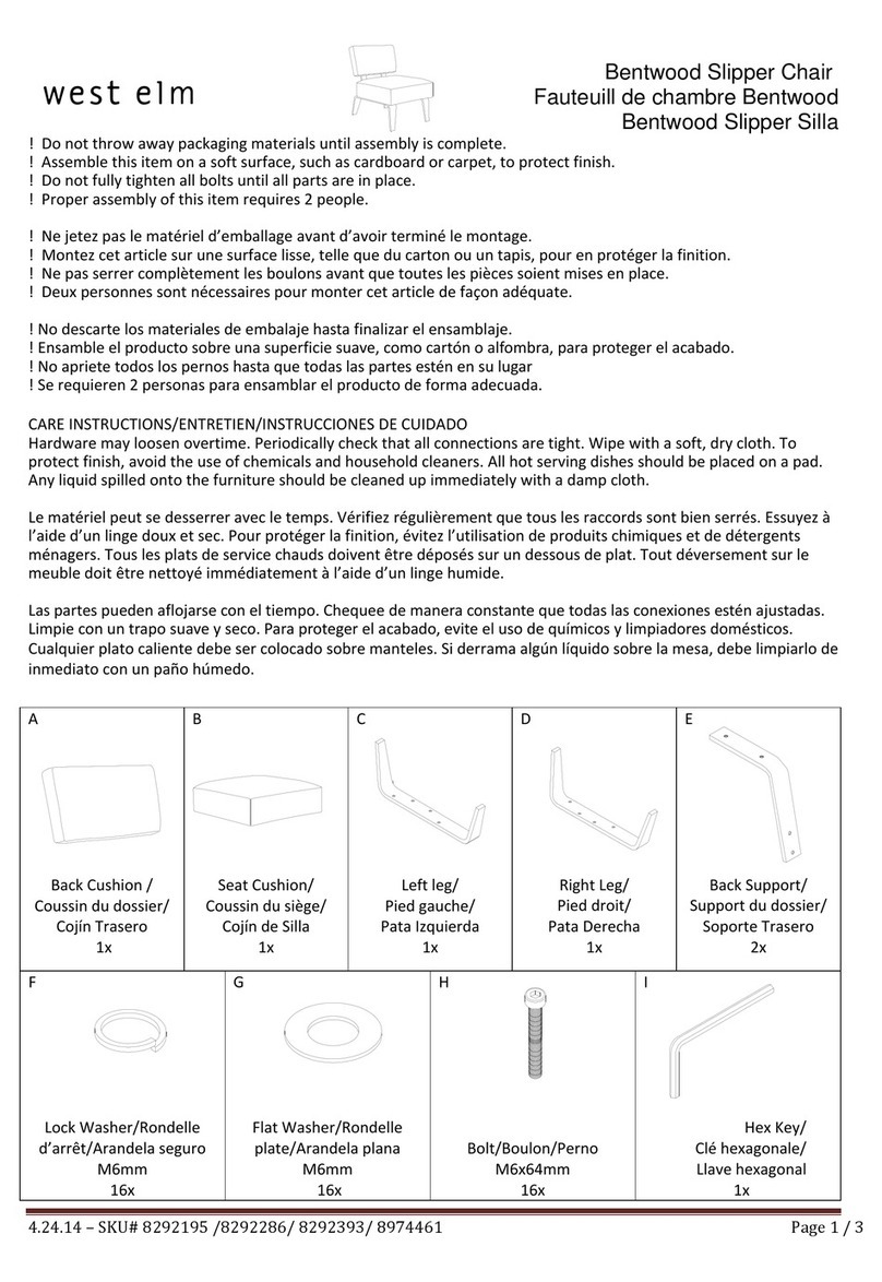 West Elm Bentwood 8292195 User manual West Elm Bentwood 8292195 User manual