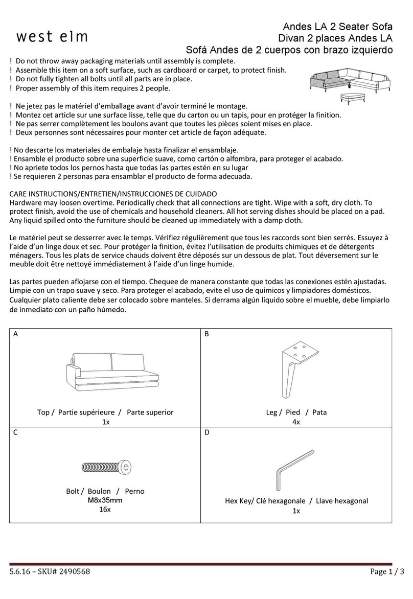 West Elm Andes LA 2490568 User manual West Elm Andes LA 2490568 User manual