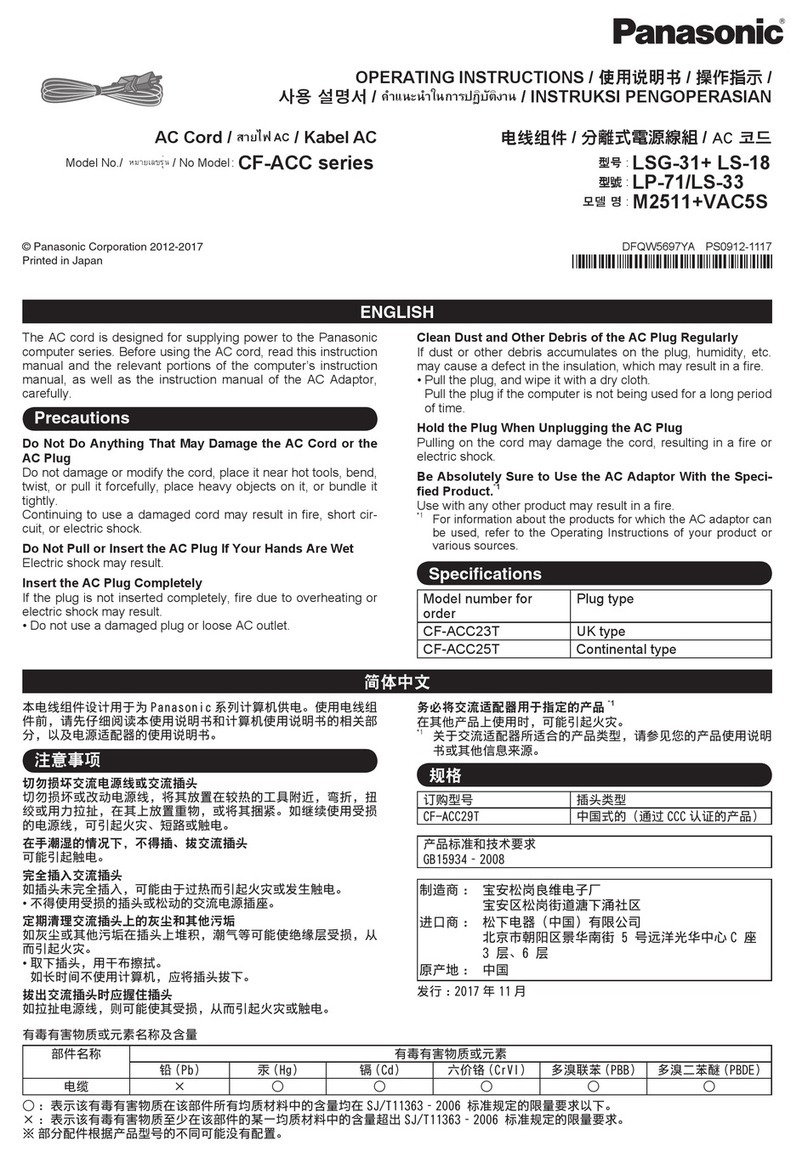 Panasonic CF-ACC Series operating instructions
