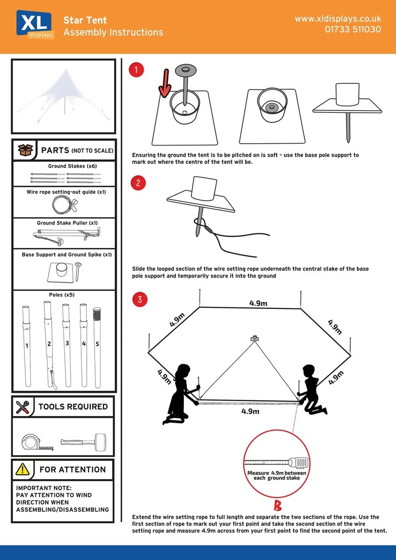 XL displays Star Tent User manual