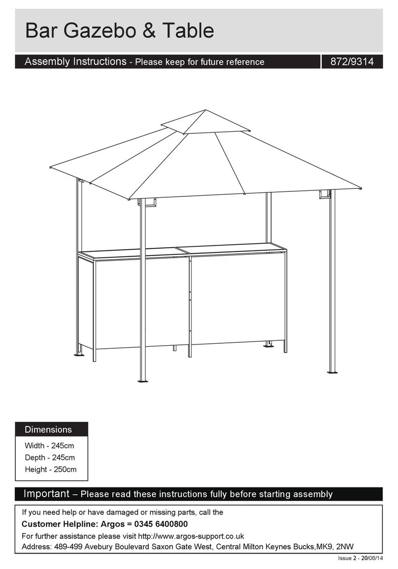 Argos Bar Gazebo & Table 872/9314 Assembly instructions