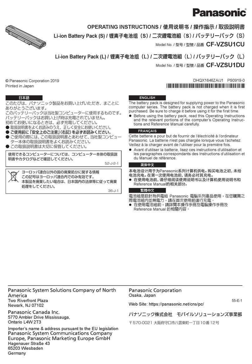 Panasonic CF-VZSU1CU operating instructions