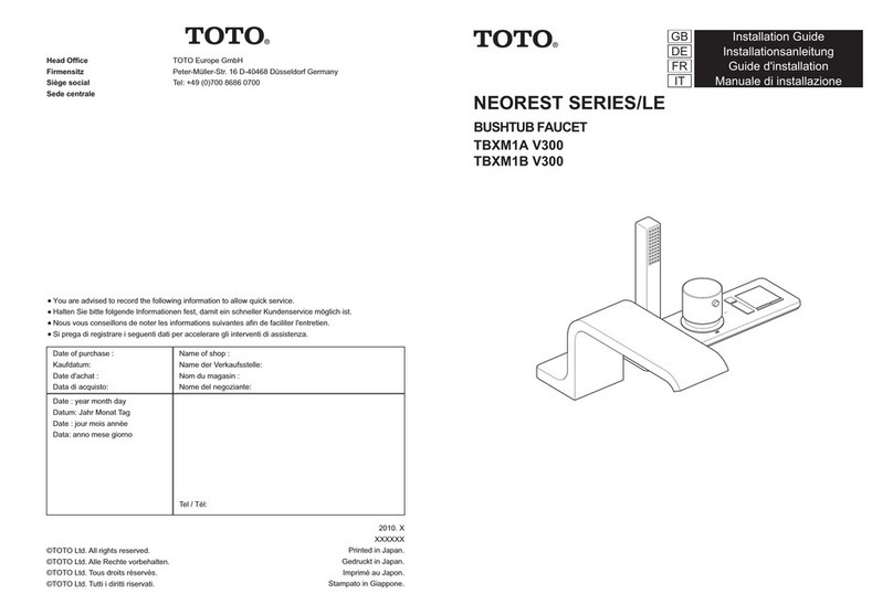 Toto NEOREST TBXM1A V300 User manual