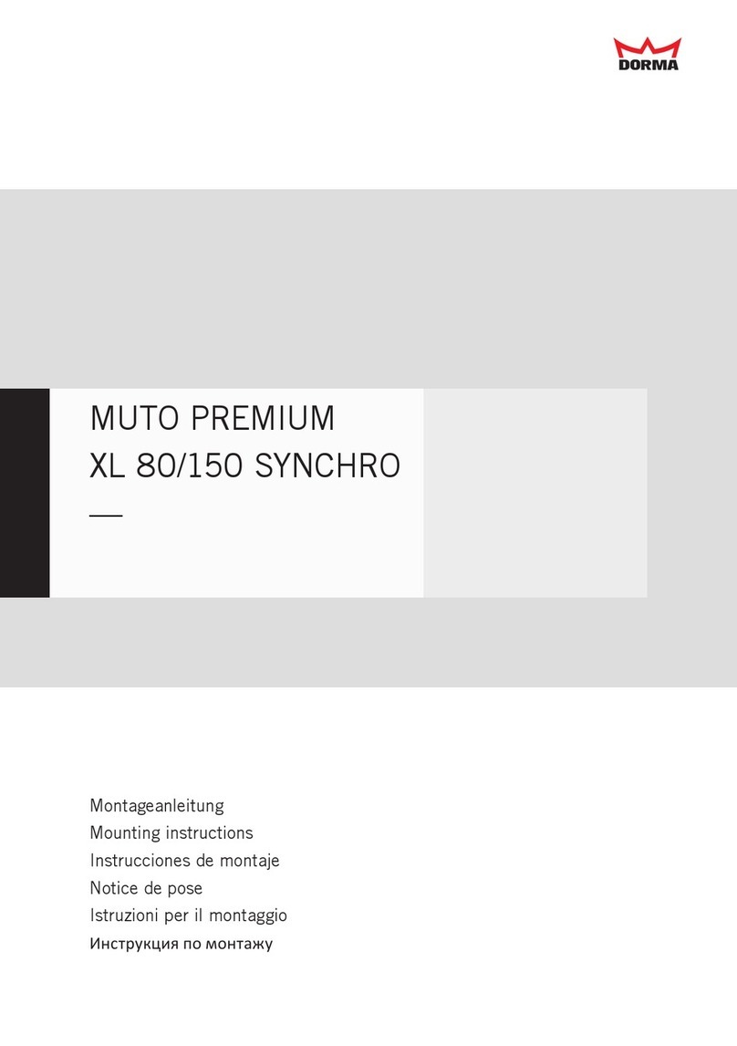 Dorma MUTO PREMIUM XL 80/150 SYNCHRO Mounting instructions