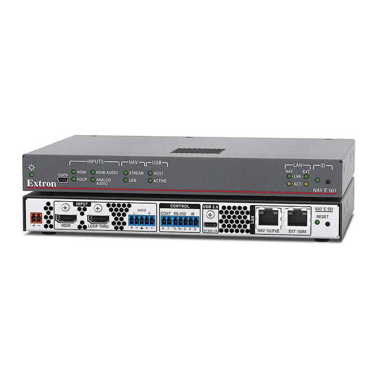 Extron electronics NAV E 501 Setup guide