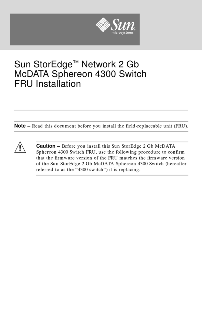 Sun Microsystems StorEdge Network 2 Gb McDATA Sphereon 4300 Switch... User manual