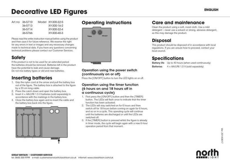 North Light XY-300-32-5 instruction manual North Light XY-300-32-5 instruction manual