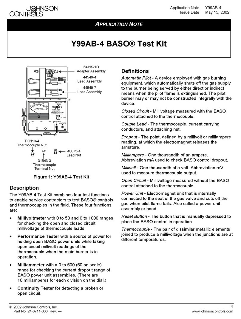 Johnson Controls Y99AB-4 Application note