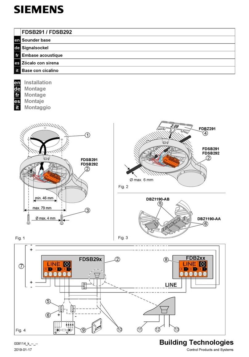 Siemens fdsb291 User manual