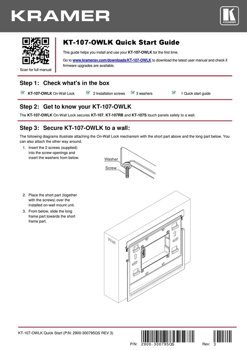 Kramer KT-107-OWLK quick start guide Kramer KT-107-OWLK quick start guide