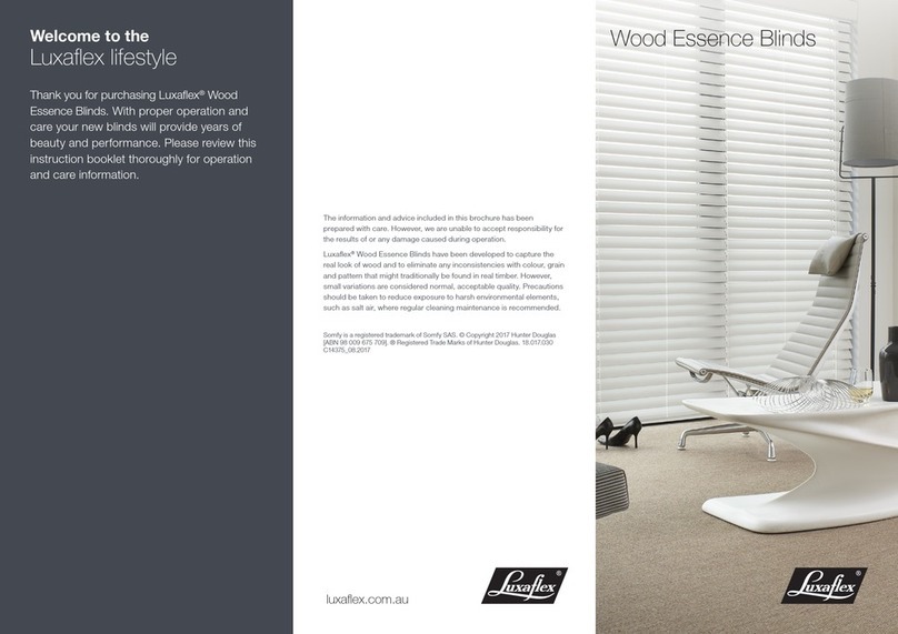 LuxaFlex Wood Essence Blinds User manual