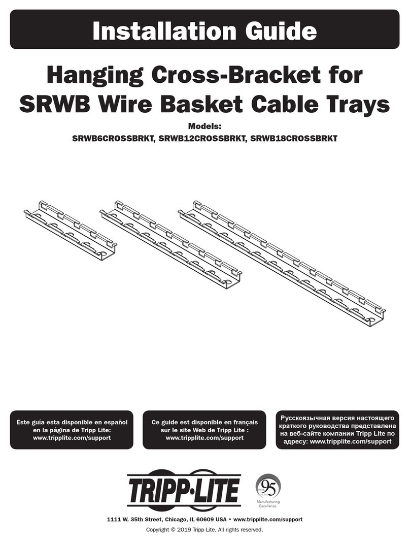 Tripp Lite SRWB6CROSSBRKT installation guide Tripp Lite SRWB6CROSSBRKT installation guide