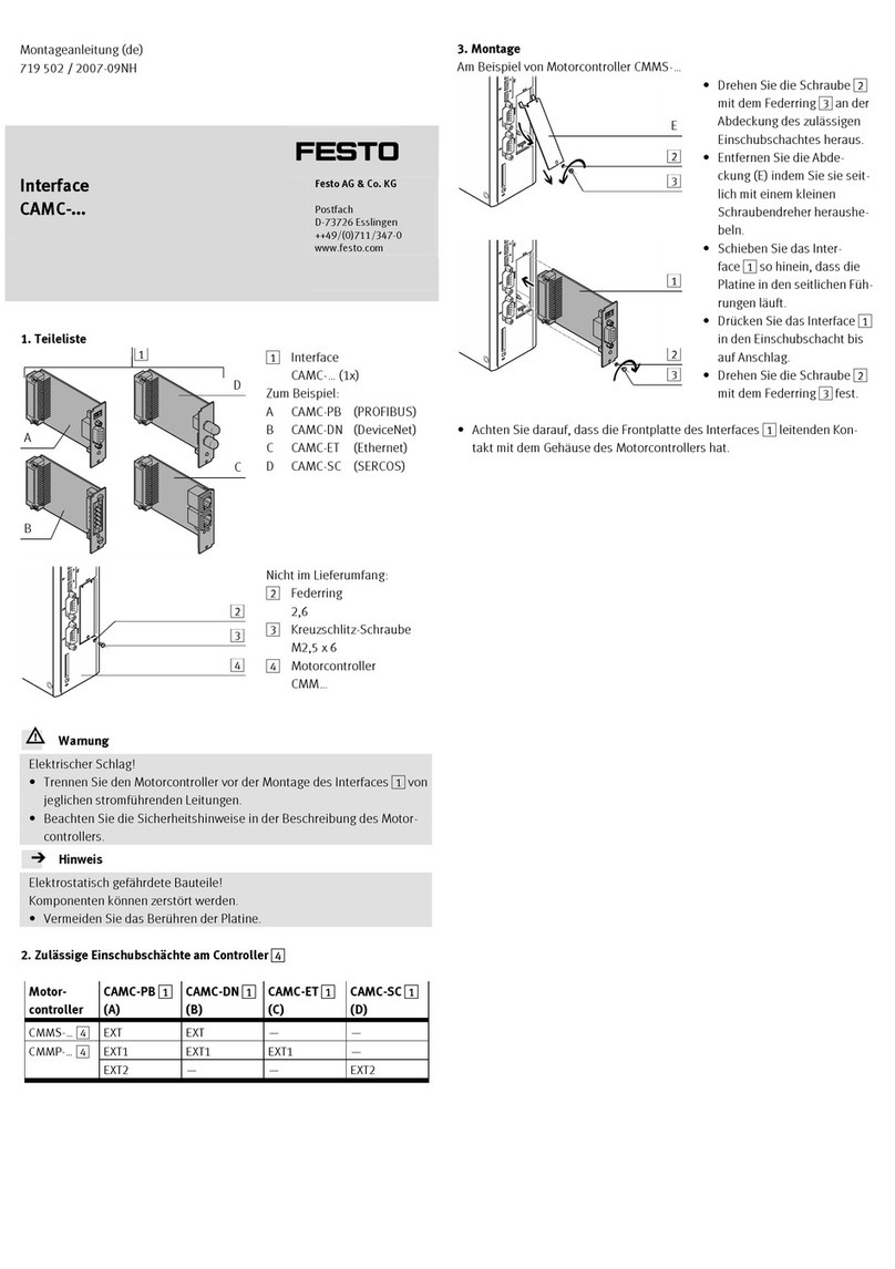 Festo CAMC-D-8E8A Assembly instructions
