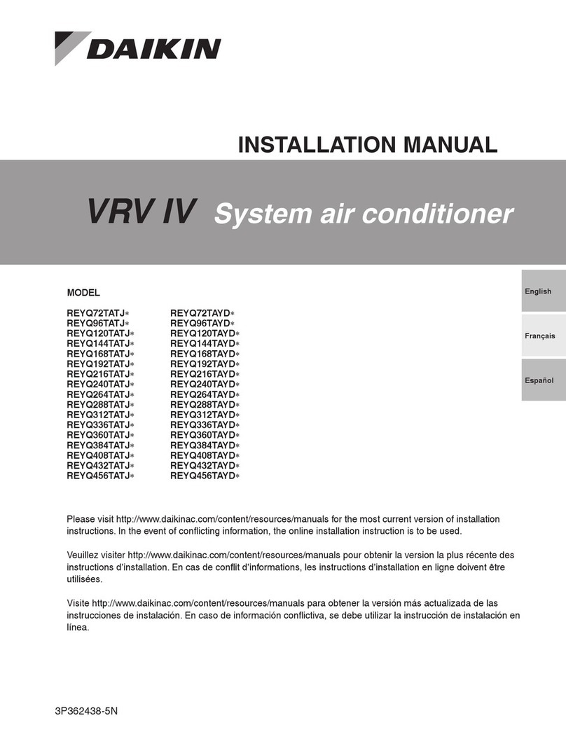 Daikin VRV IV REYQ72TATJ Series User manual