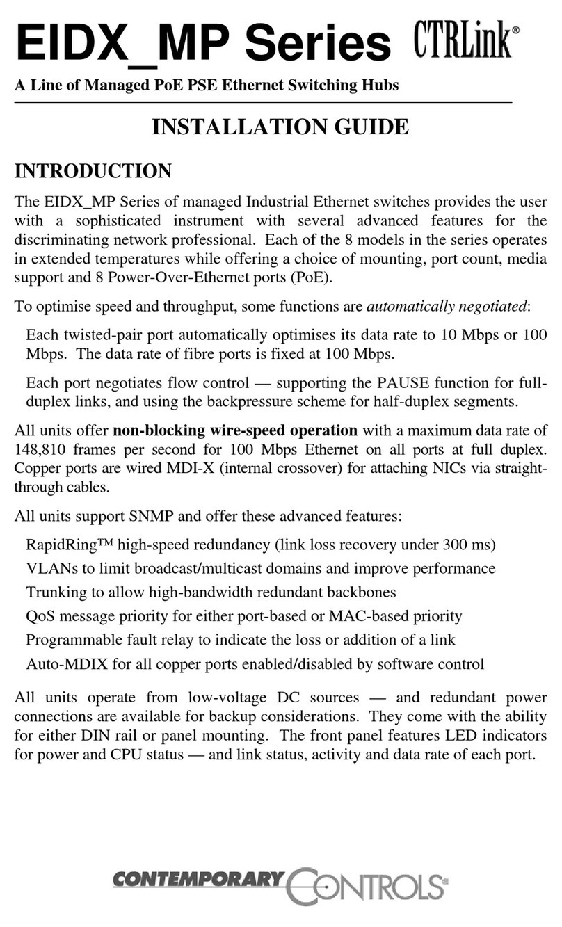 Contemporary Controls CTRLink EIDX MP Series User manual Contemporary Controls CTRLink EIDX MP Series User manual