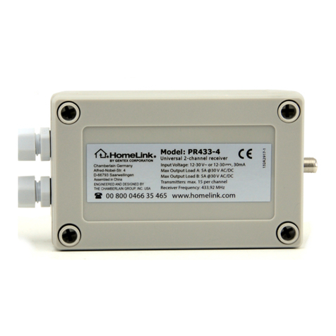 Gentex HomeLink PR433-4 manual