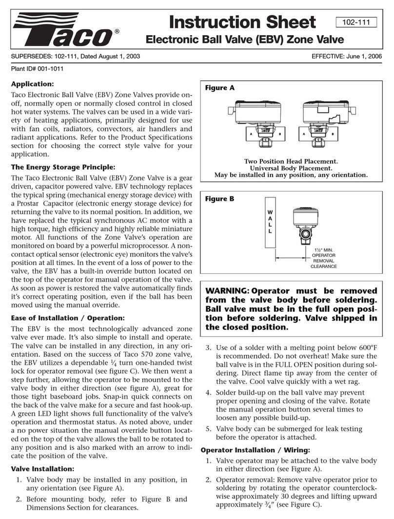 Taco 102-111 instruction sheet