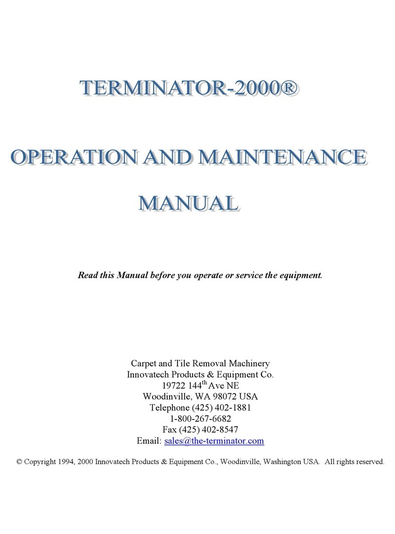 Innovatech Teerminator-2000 Operation and maintenance manual