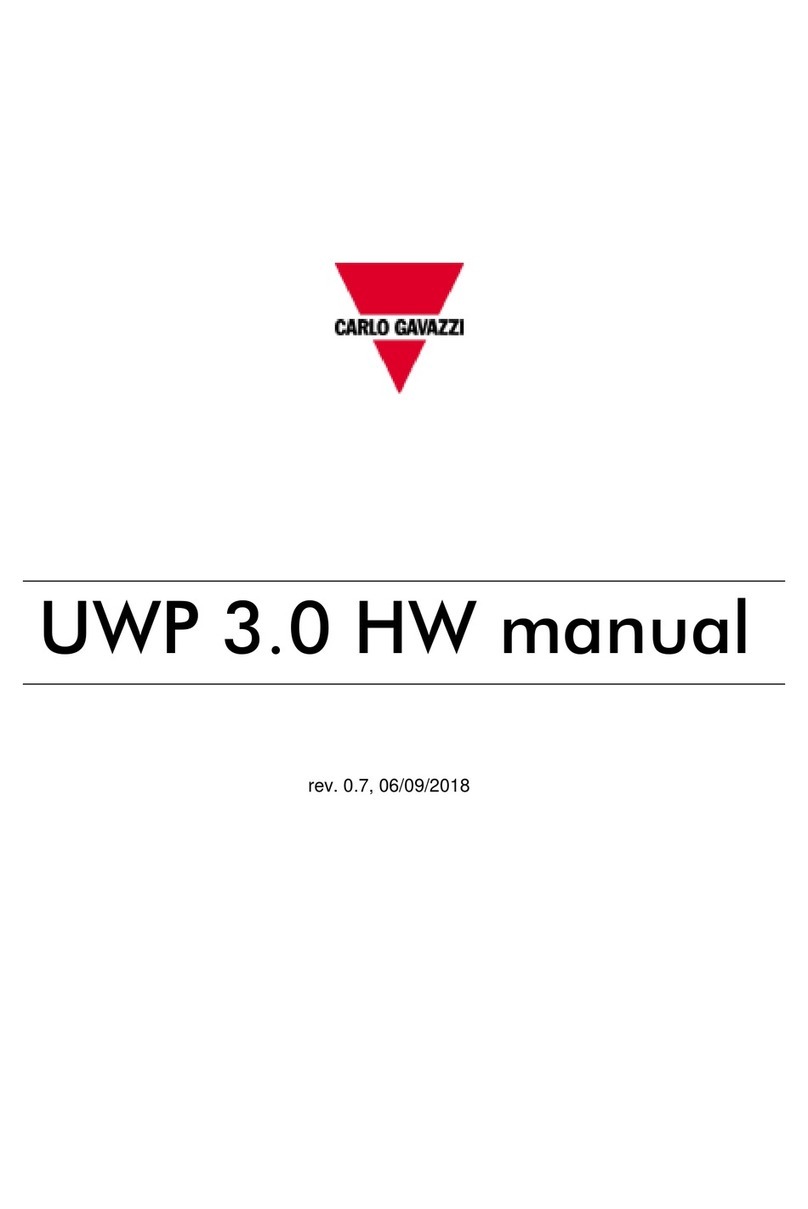 CARLO GAVAZZI UWP 3.0 manual